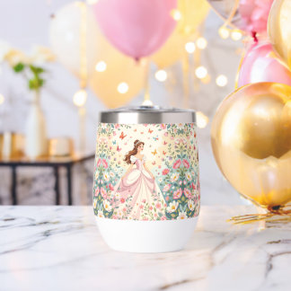 Princesa linda con mariposas