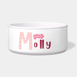 princesa Molly - cuenco personalizado para perros
