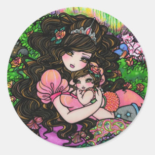 Princesa Mom y pegatinas del arte de la fantasía