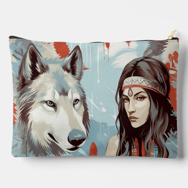 Princesa Nativa Americana, Bolsa de Accesorios de  (Reverso )