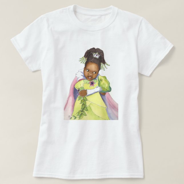 Princesa negra y la camiseta de las mujeres de la (Diseño del anverso)