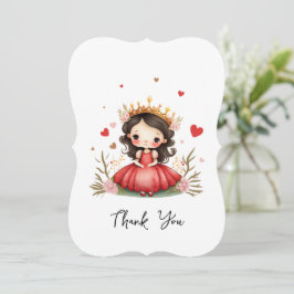 Princesa pequeña con vestido rojo