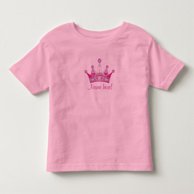 Princesa personalizada Corona camiseta (Anverso)