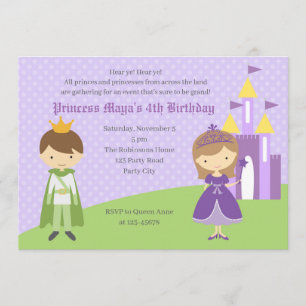 Princesa Púrpura e Invitación de cumpleaños Prínci