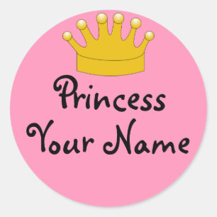 Princesa rosa de la Corona Tus Pegatinas Personali