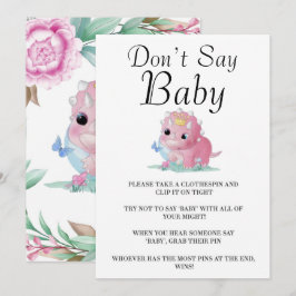 Princesa Rosa Dinosaurio Peony no dice bebé