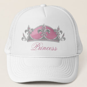 Princesa rosada Crown con el gorra de las señoras