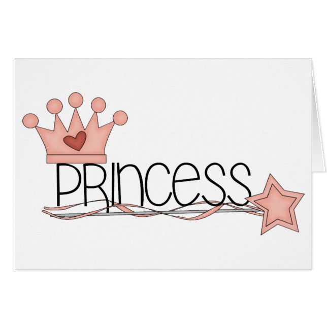Princesa rosada · Princesa Wordart (Anverso (Horizontal))