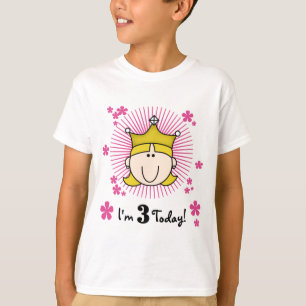Princesa Rubia 3 camisetas de cumpleaños y regalos