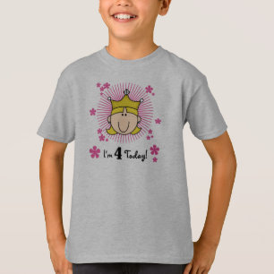 Princesa Rubia 4 camisetas de cumpleaños y regalos