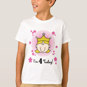 Princesa Rubia 4 camisetas de cumpleaños y regalos