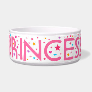 Princesa Stars y cuenco del alimento para animales