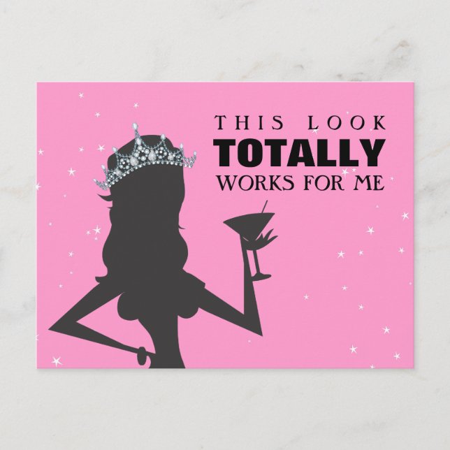 Princesa Tiara con una postal divertida de cóctele (Anverso)
