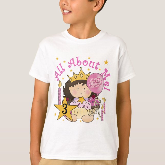 Princesa todo sobre mí camisetas de cumpleaños 3 (Anverso)