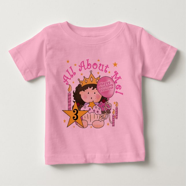 Princesa todo sobre mí camisetas de cumpleaños 3 (Anverso)