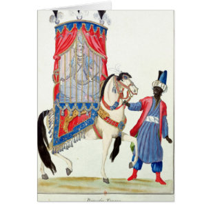 Princesa turca en su manera a la mezquita