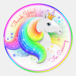 Princesa Unicorn Sello para sobres niños