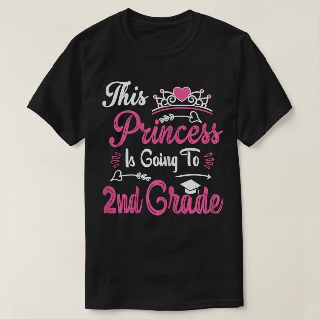Princesa Va A Camisa De Chicas De Segundo Grado Po (Diseño del anverso)