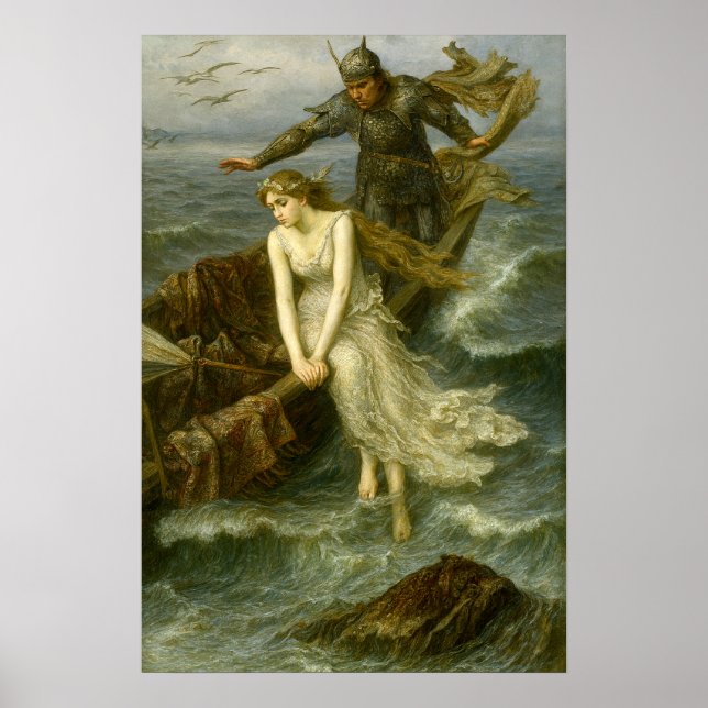 Princesa y caballero en el mar Arte de fantasía me (Frente)