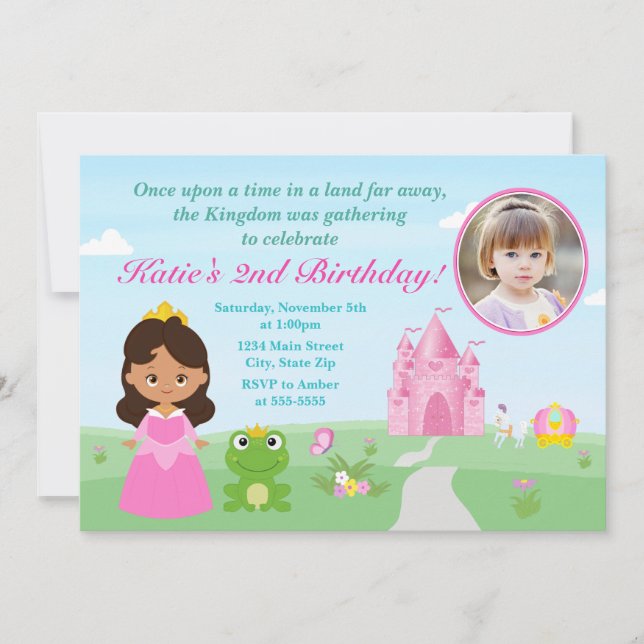 Princesa Y La Invitación Al Cumpleaños De La Rana (Anverso)
