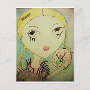 Princesa Zombie del navidad de la postal