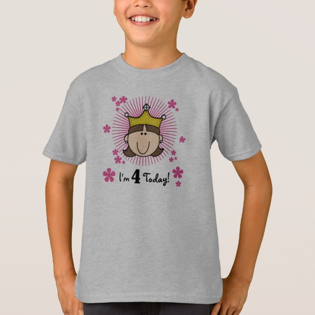Princesas 4.ª camiseta y regalo de cumpleaños (Anverso)