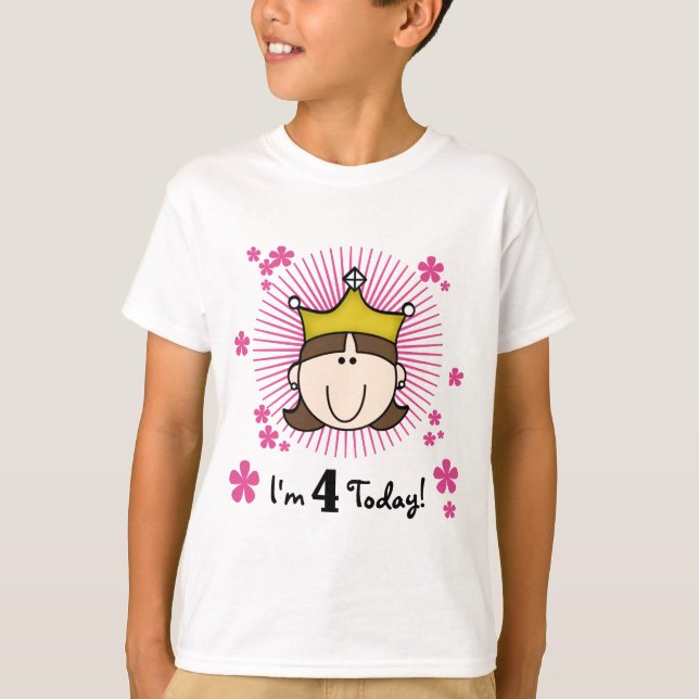 Princesas 4.ª camiseta y regalo de cumpleaños (Anverso)