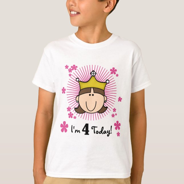 Princesas 4.ª camiseta y regalo de cumpleaños (Anverso)