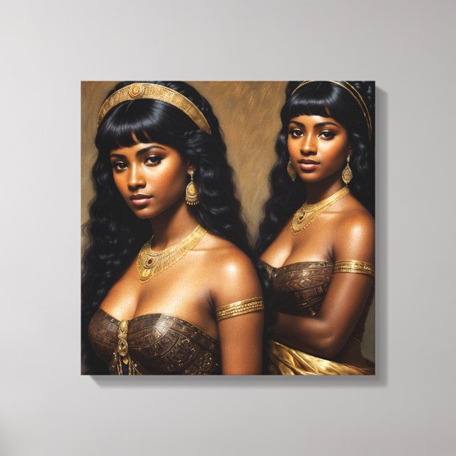 Princesas africanas arte de hermanas negras (Anverso)