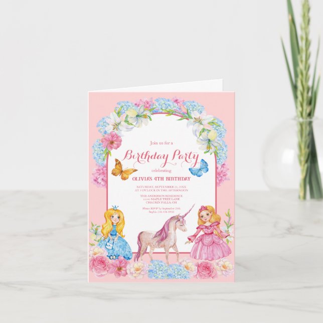 Princesas y una invitación a unicornio para el cum (Anverso)