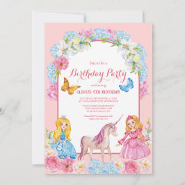 Princesas y una invitación a unicornio para el cum