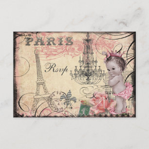 Princess Baby Eiffel Tower & Chandelier RSVP