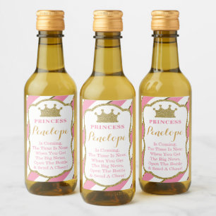 Princess Baby Shower Mini Fragmentos de botella de