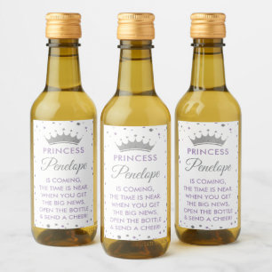 Princess Baby Shower Mini Fragmentos de botella de