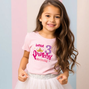 Princess Birthday T-shirt -add your name and age