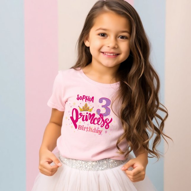 Princess Birthday T-shirt -add your name and age (Subido por el creador)