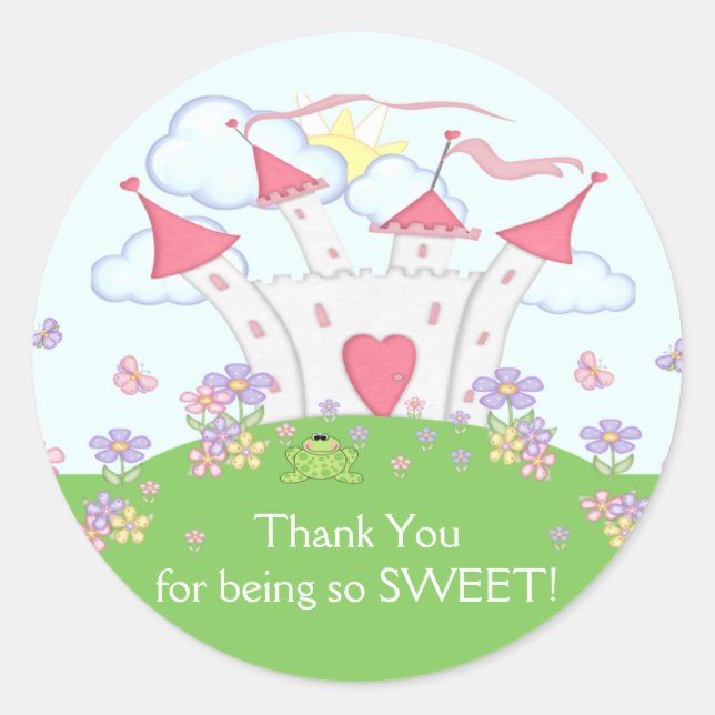 Princess Castle Gracias Pegatina (Anverso)