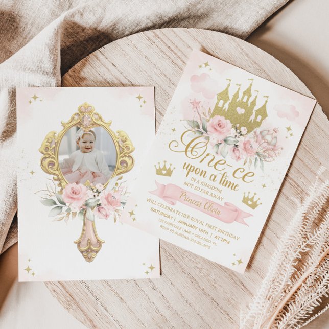 PRINCESS Invitación de cumpleaños Primera Princesa (Subido por el creador)