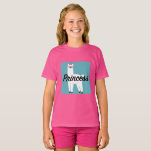 Princess Lama Design - Camiseta básica para Chicas