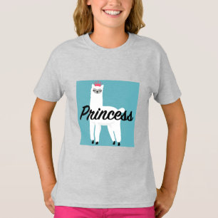 Princess Lama Design - Camiseta básica para Chicas