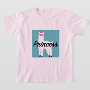 Princess Lama Design - Camiseta básica para Chicas