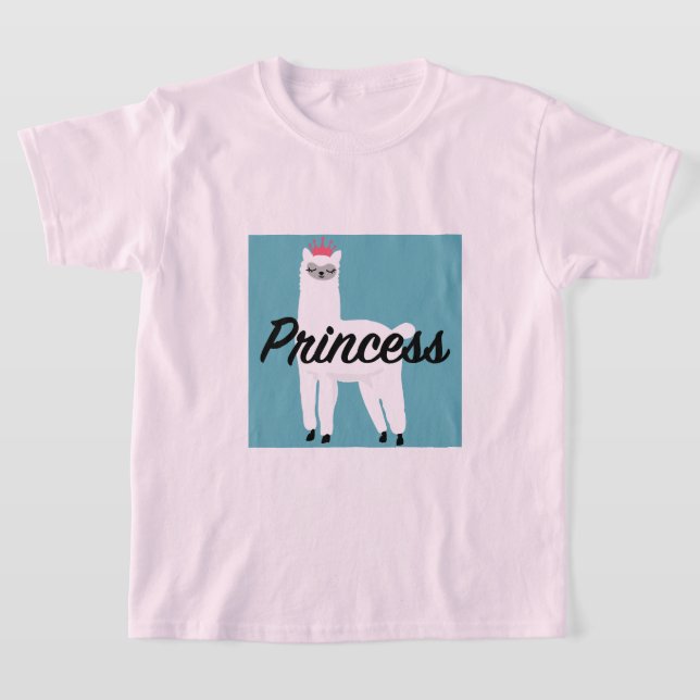 Princess Lama Design - Camiseta básica para Chicas (Distribución)