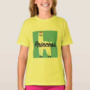 Princess Lama Design - Camiseta básica para Chicas