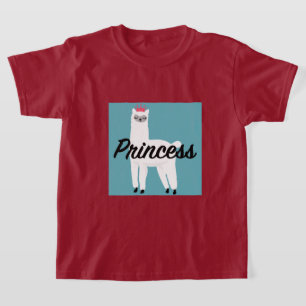Princess Lama Design - Camiseta básica para Chicas