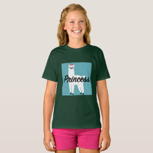 Princess Lama Design - Camiseta básica para Chicas