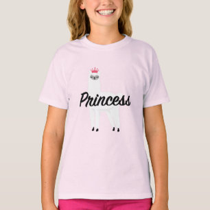 Princess Lama Design - Camiseta fina de Jersey par