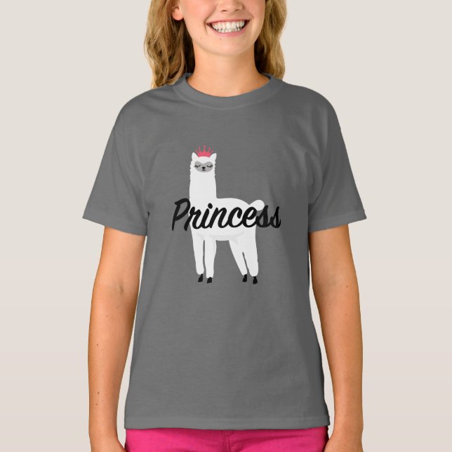 Princess Lama Design - Camiseta fina de Jersey par (Anverso)