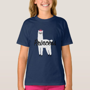 Princess Lama Design - Camiseta fina de Jersey par