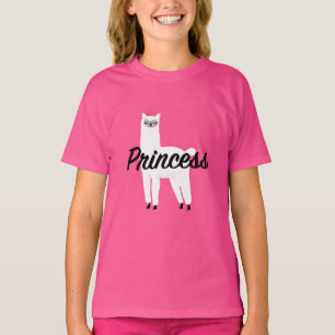 Princess Lama Design - Camiseta fina de Jersey par