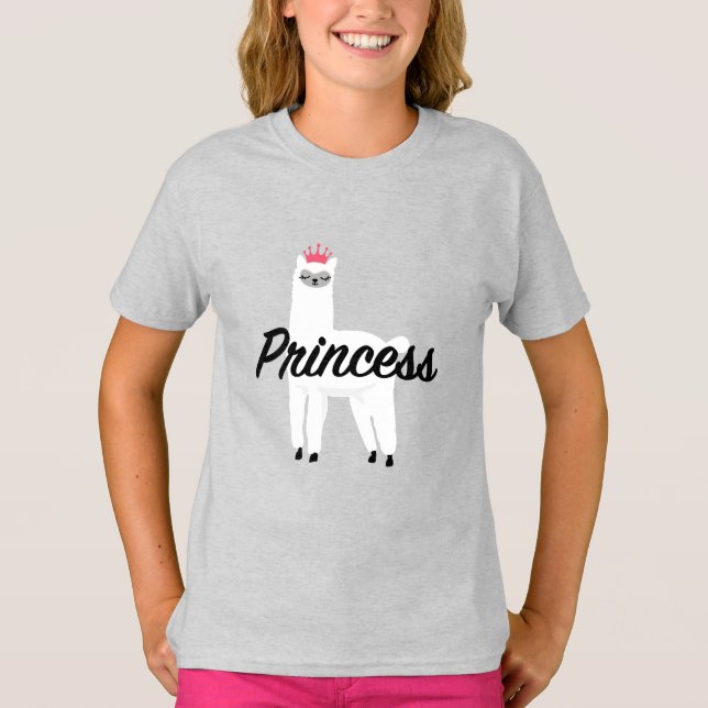 Princess Lama Design - Camiseta fina de Jersey par (Anverso)